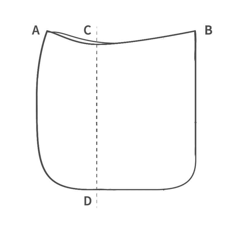 HKM Dressage Saddle Pad Measurements