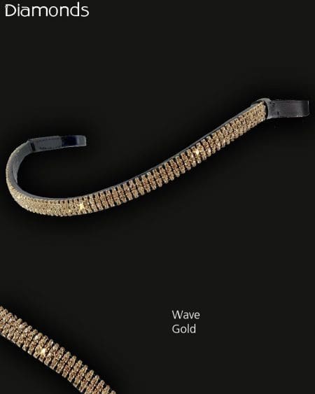 Bespoke Diamond Wave Browband Gold