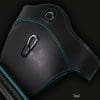 Black Leather Sport Interchange Close Contact Girth Teal