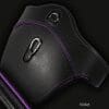 Black Leather Sport Interchange Close Contact Girth Violet