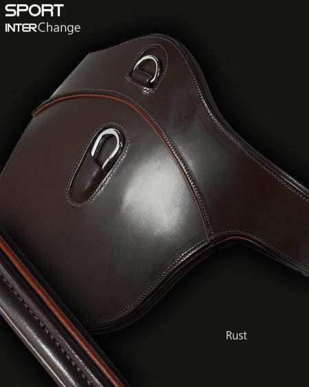Brown Leather Sport Interchange Close Contact Girth Rust