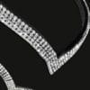Diamond V Silver Dressage Bling Browband