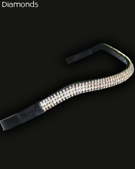 Pink Equine Diamond Wave Silver Browband