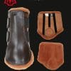 Mattes Bespoke Cognac Sheepskin Horse Dressage Boots