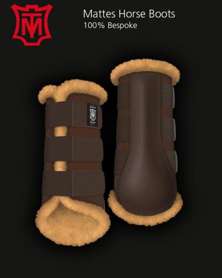 Mattes Bespoke Honey Sheepskin Horse Dressage Boots