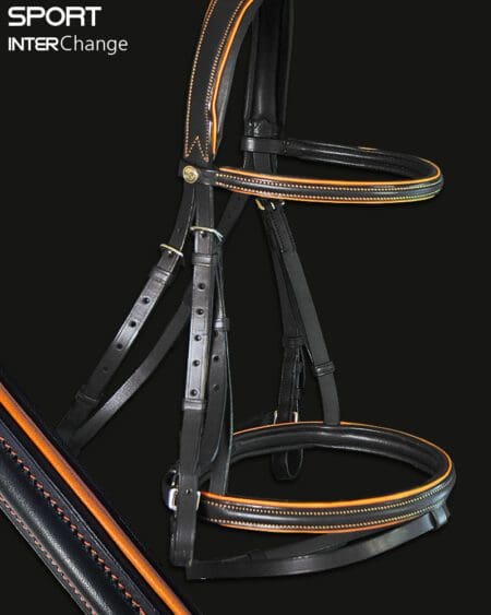 Sport Colour Piped Bridle in Orange