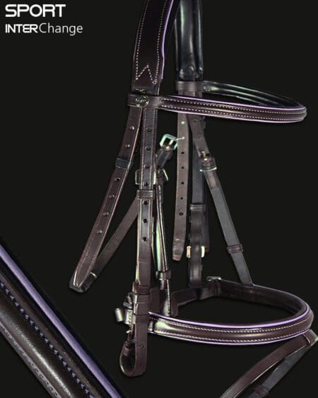 Sport Colour Piped Bridle in Lilac