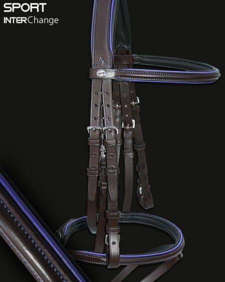 Sport Colour Piped Bridle in Purple