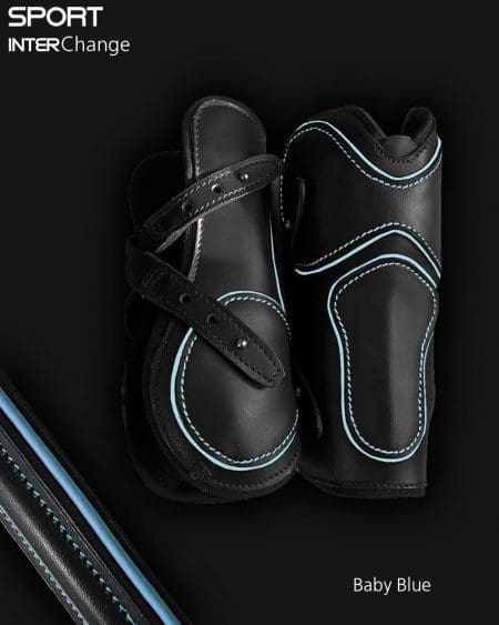 Sport Interchange Colour Piped Fetlock Boots Baby Blue