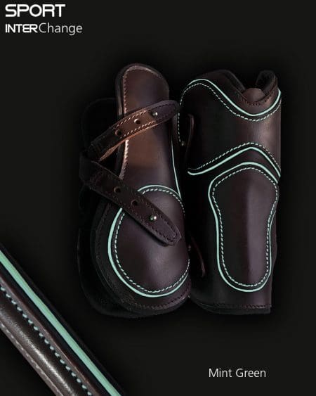 Sport Interchange Colour Piped Fetlock Boots Mint Green