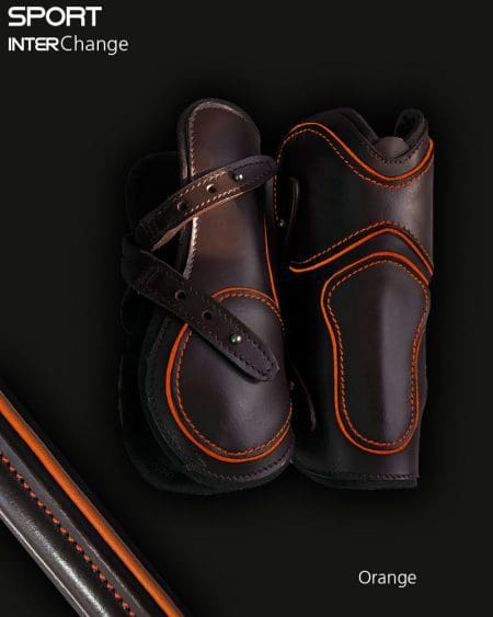 Sport Interchange Colour Piped Fetlock Boots Orange