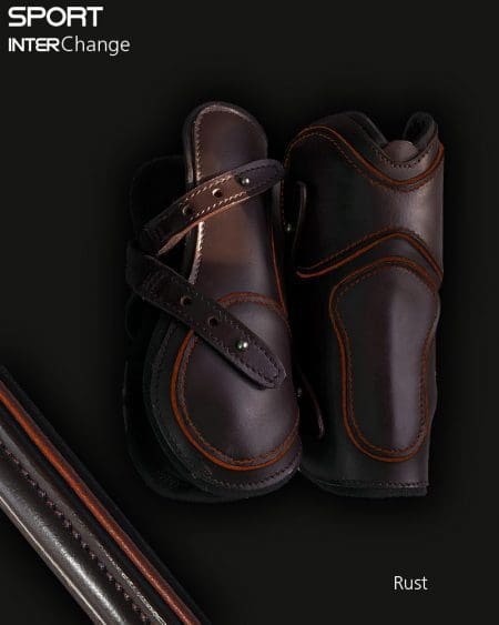 Sport Interchange Colour Piped Fetlock Boots Rust