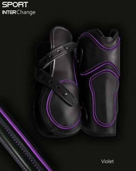 Sport Interchange Colour Piped Fetlock Boots Violet