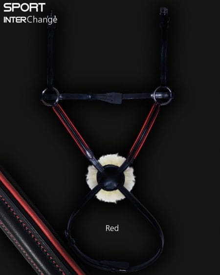 Sport Interchange Colour Piped Grackle Noseband Red