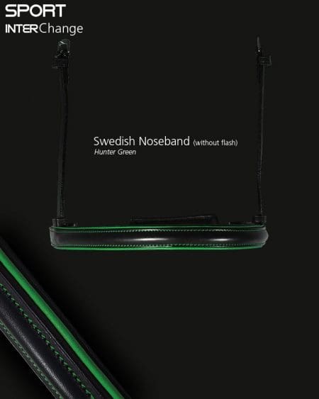 Sport Interchange Colour Piped Swedish Noseband Hunter Green