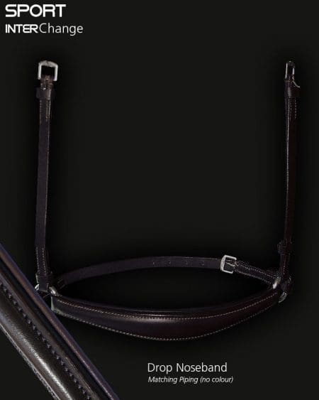 Sport Interchange Drop Noseband with matching piping