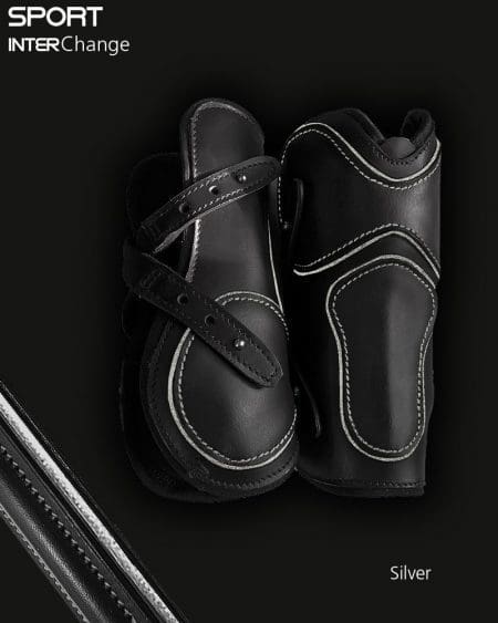 Sport Interchange Colour Piped Fetlock Boots Silver