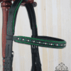 hunter green straight crystal browband