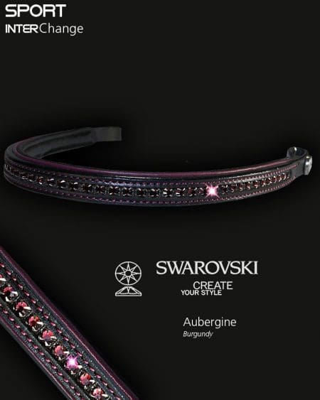 Sport Interchange Crystal Browband Aubergine