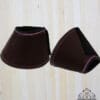 Pink Equine Bell Boots Candy Pink Brown Leather