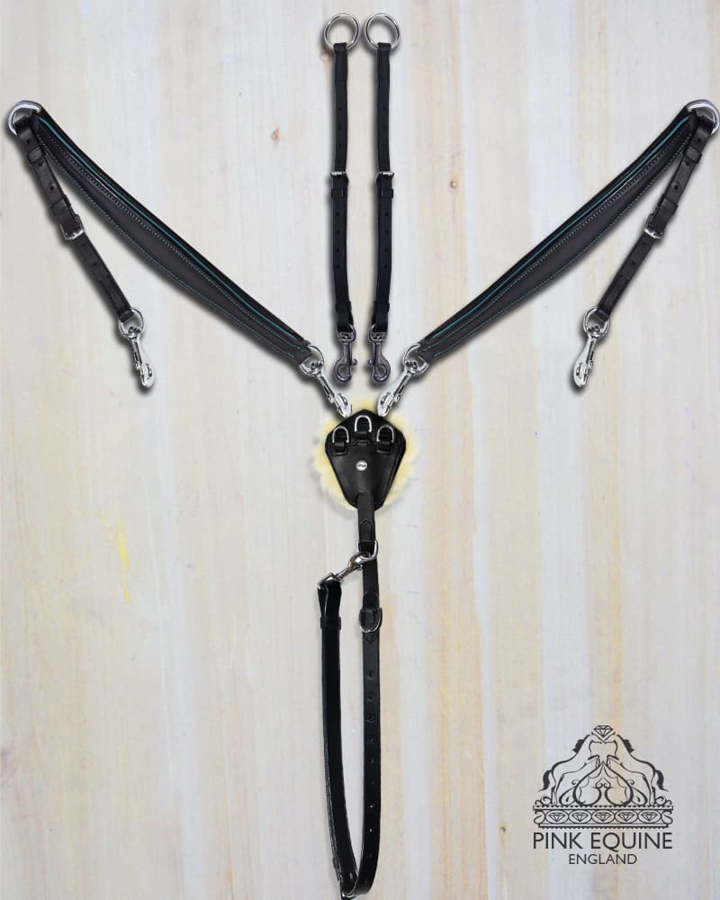 Stockmans Horse PVC Breastplate Martingale Rings In Pony Cob Full Xfull - Foto 8