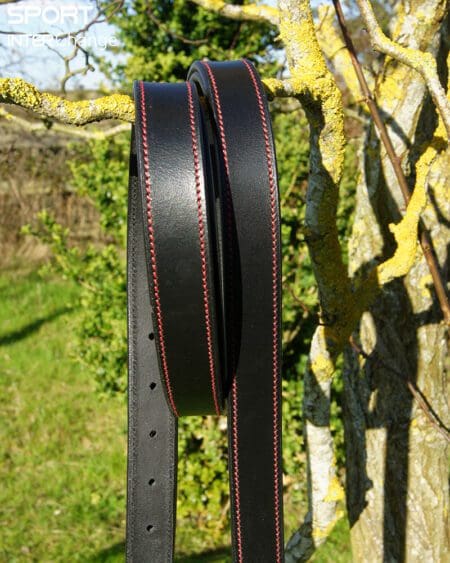 Stirrup Leathers Close up showing leather