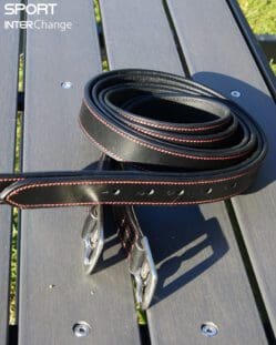 Custom Colour Stitched English Stirrup Leathers bu Pink Equine