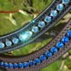 Horse Browbands with Bling with Blue Swarovski Crystals