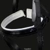 Swedish Noseband Black Patent with White Padding