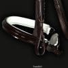 Swedish Noseband Brown Patent with White Padding