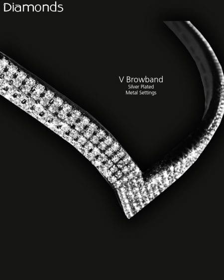 Diamante Browband V Shape