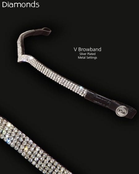 Diamante Browband with V Shaped Design
