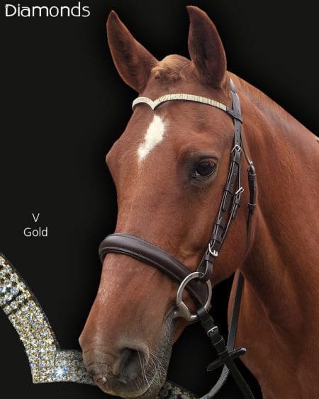Diamond V Shaped Dressage Bridle