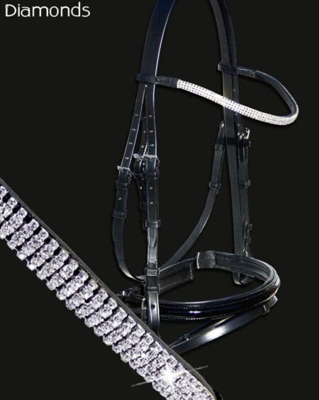 Diamond Wave Silver Dressage Bridle
