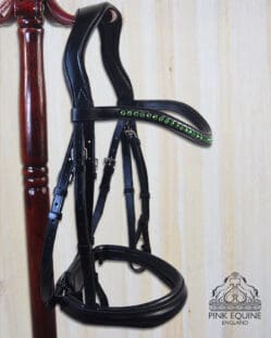 new tyffany wave bridle non padded black custom crystal bridle