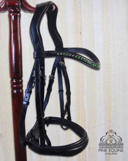 new tyffany wave bridle non padded black custom crystal bridle
