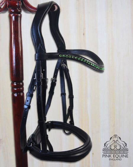 pink equine new tyffany wave bridle non padded black