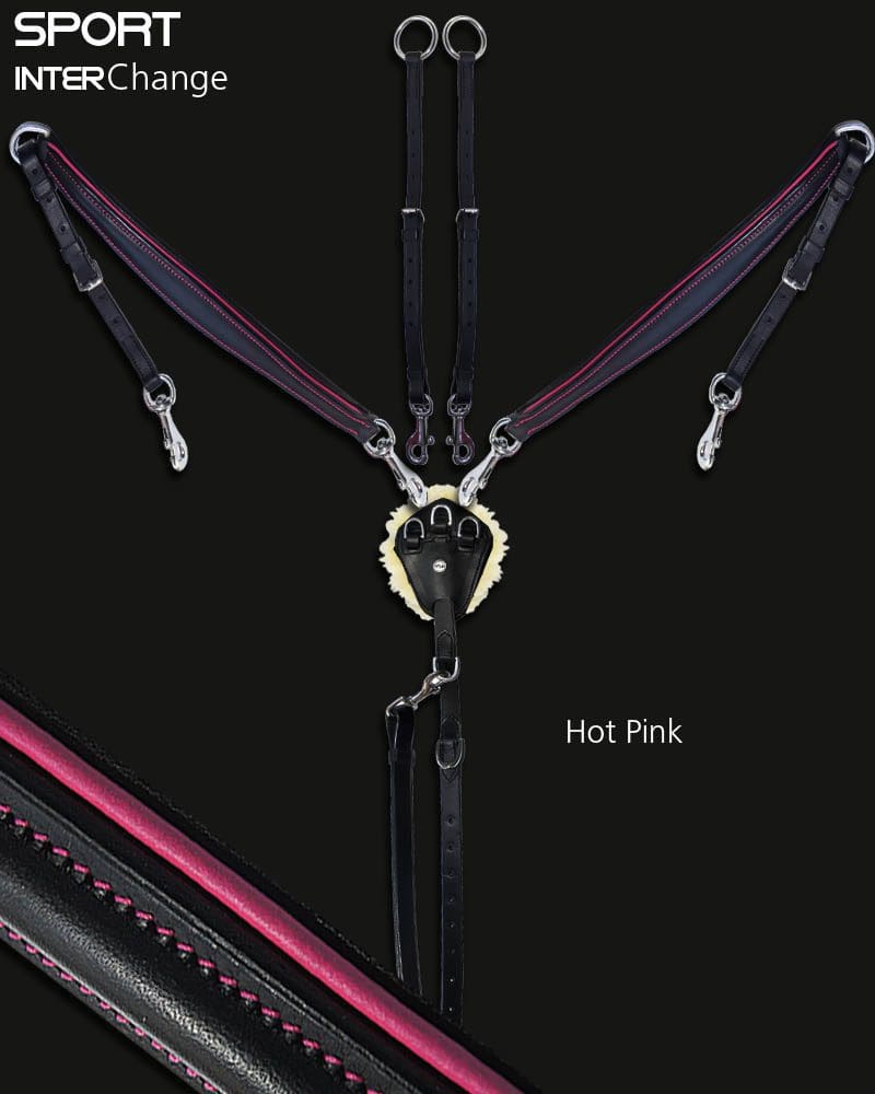 Sport 3 Point Martingale Breastplate Hot Pink