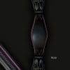 Black Leather Dressage Girth with Rose Piping