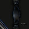 Black Leather Dressage Girth with Royal Blue Piping