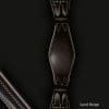 Brown Leather Dressage Girth with Sand Beige Piping