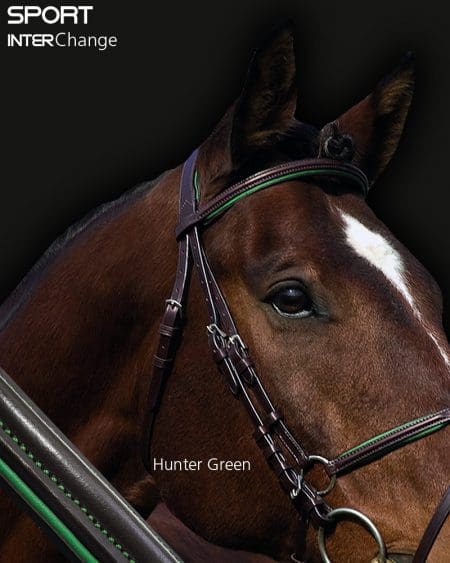 Sport Interchange Colour Piped Browband Hunter Green