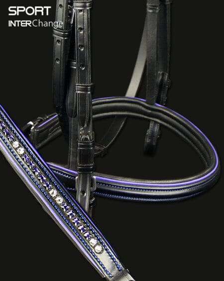 Sport Crystal Coloured Noseband in Purple
