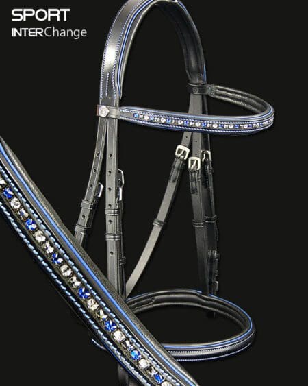 Sport Crystal Coloured Bridle in Royal Blue