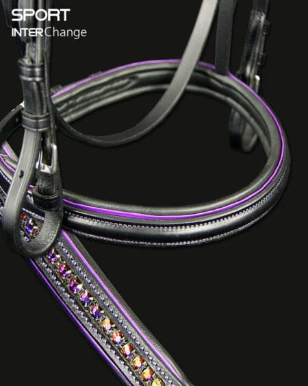 Sport Crystal Coloured Noseband in Violet