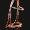 Sport Crystal Bridle Tan Leather Baby Blue Piping