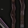 Sport Interchange Ergonomic Leather Girth with Rose Piping