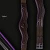 Sport Interchange Ergonomic Leather Girth with Violet Piping