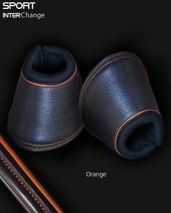 Leather Bell Boots Orange Piping