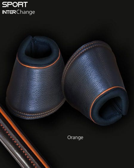 Leather Bell Boots Orange Piping